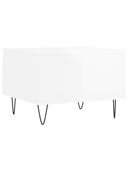 Konferenční stolky 2 ks lesklé bílé 50x46x35cm kompozitní dřevo