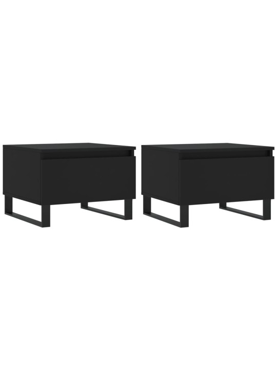 Konferenční stolky 2 ks černé 50 x 46 x 35 cm kompozitní dřevo
