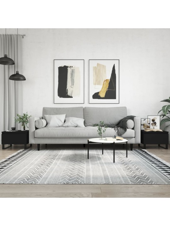 Konferenční stolky 2 ks černé 50 x 46 x 35 cm kompozitní dřevo