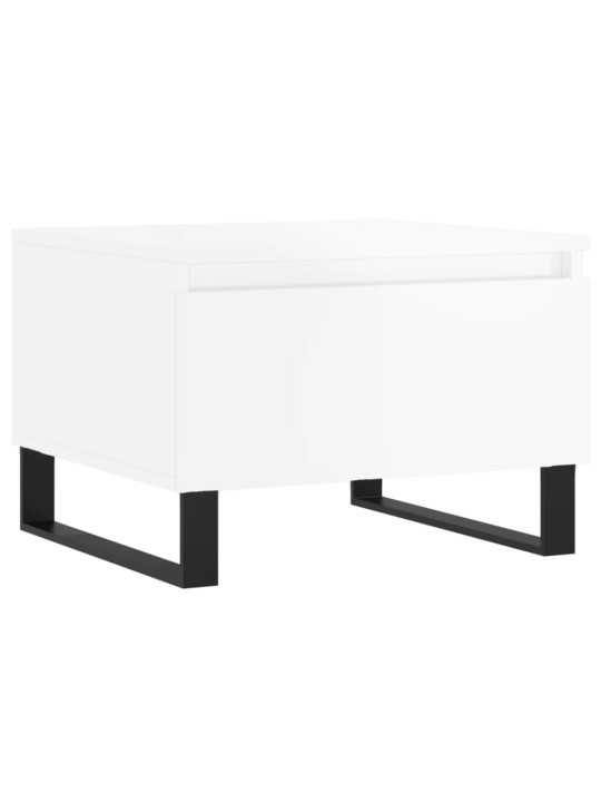 Konferenční stolky 2 ks lesklé bílé 50x46x35cm kompozitní dřevo