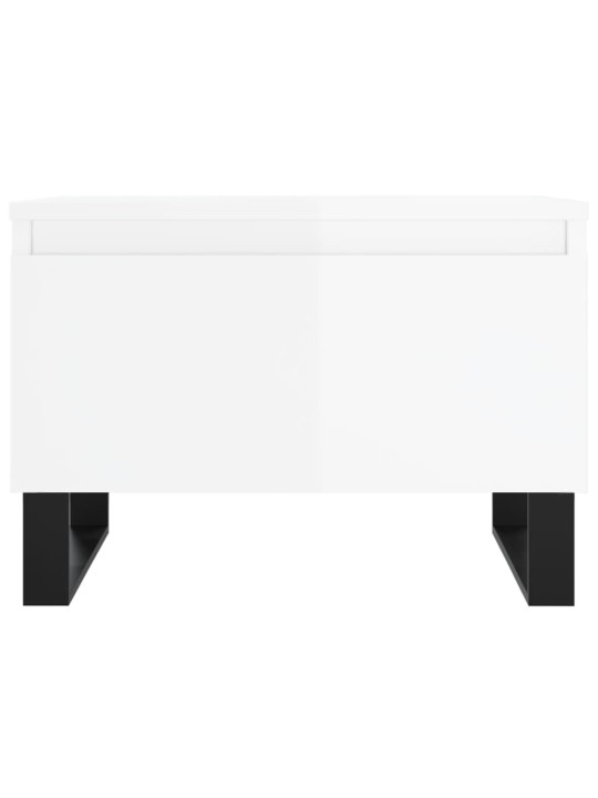 Konferenční stolky 2 ks lesklé bílé 50x46x35cm kompozitní dřevo