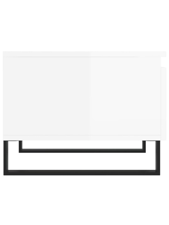 Konferenční stolky 2 ks lesklé bílé 50x46x35cm kompozitní dřevo