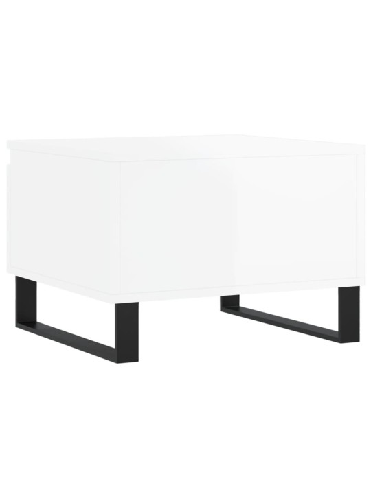 Konferenční stolky 2 ks lesklé bílé 50x46x35cm kompozitní dřevo