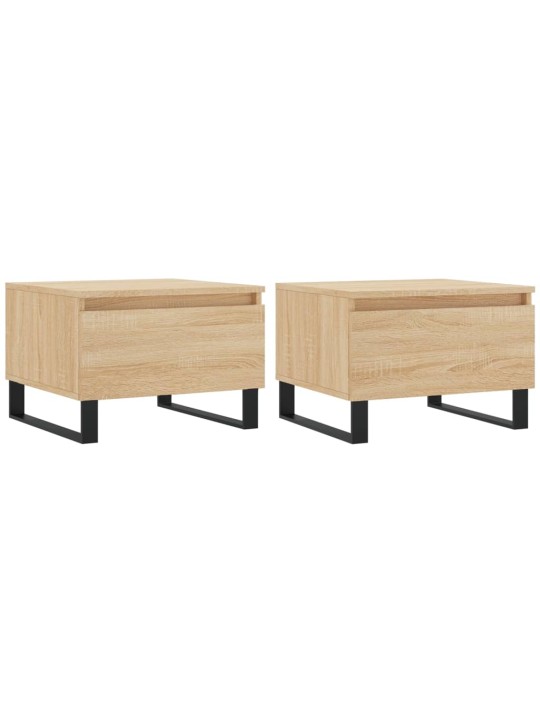 Konferenční stolky 2 ks dub sonoma 50x46x35 cm kompozitní dřevo