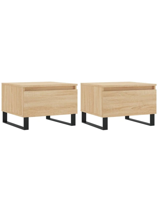 Konferenční stolky 2 ks dub sonoma 50x46x35 cm kompozitní dřevo