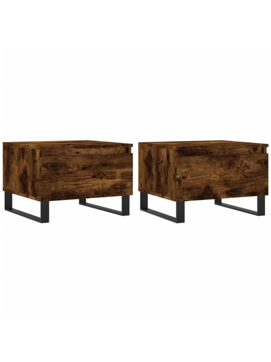 Konferenční stolky 2 ks kouřový dub 50x46x35cm kompozitní dřevo