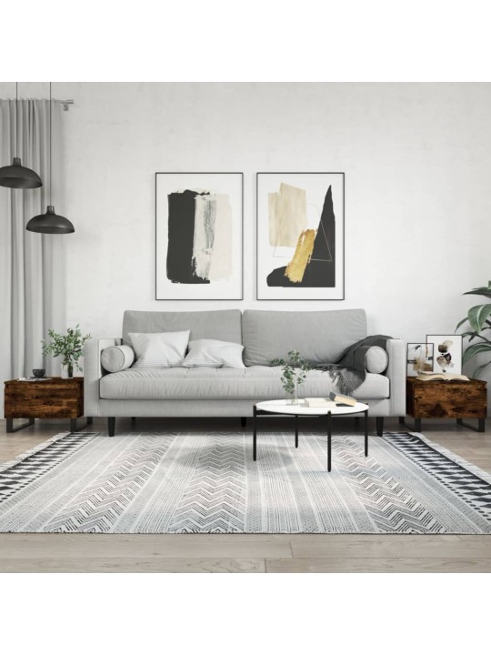 Konferenční stolky 2 ks kouřový dub 50x46x35cm kompozitní dřevo