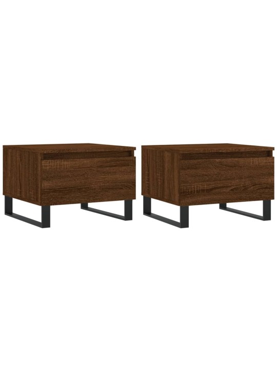 Konferenční stolky 2 ks hnědý dub 50x46x35 cm kompozitní dřevo
