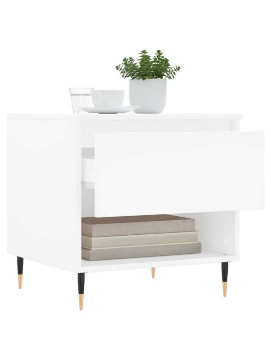 Konferenční stolky 2 ks bílé 50 x 46 x 50 cm kompozitní dřevo