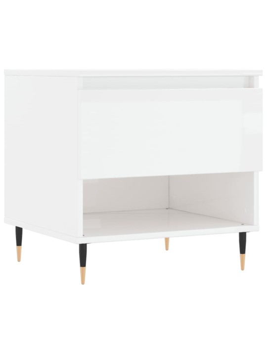Konferenční stolky 2 ks lesklé bílé 50x46x50cm kompozitní dřevo