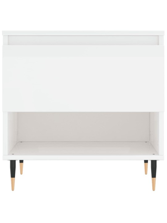 Konferenční stolky 2 ks lesklé bílé 50x46x50cm kompozitní dřevo