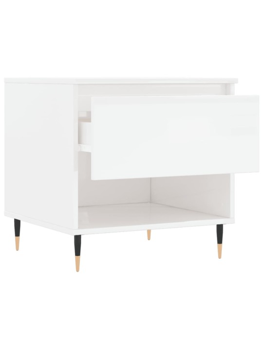 Konferenční stolky 2 ks lesklé bílé 50x46x50cm kompozitní dřevo