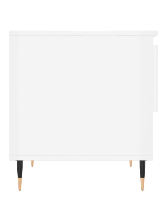 Konferenční stolky 2 ks lesklé bílé 50x46x50cm kompozitní dřevo