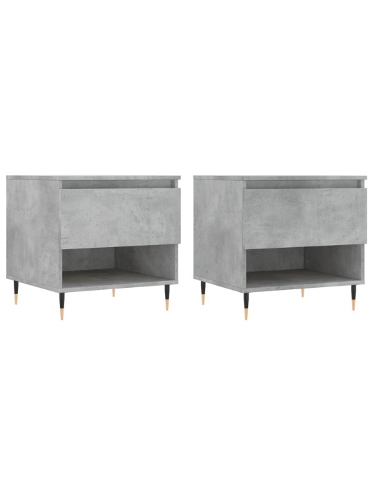 Konferenční stolky 2 ks betonově šedé 50 x 46 x 50 cm kompozit