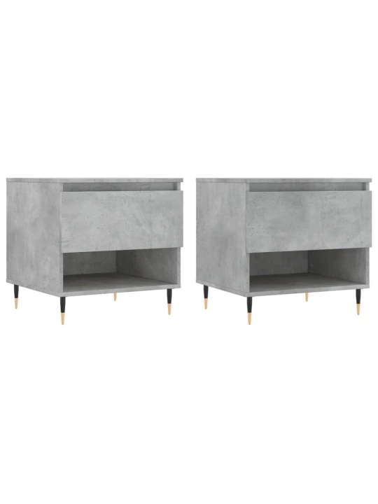 Konferenční stolky 2 ks betonově šedé 50 x 46 x 50 cm kompozit