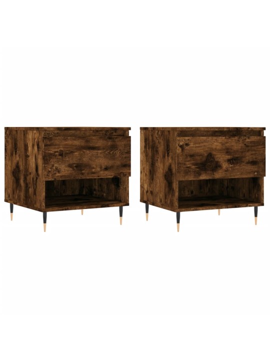 Konferenční stolky 2 ks kouřový dub 50x46x50cm kompozitní dřevo