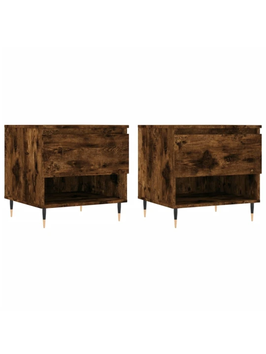 Konferenční stolky 2 ks kouřový dub 50x46x50cm kompozitní dřevo