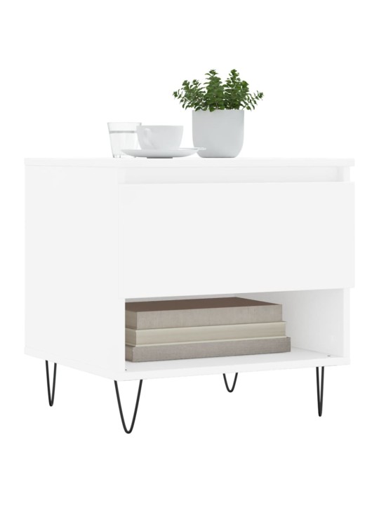 Konferenční stolky 2 ks bílé 50 x 46 x 50 cm kompozitní dřevo