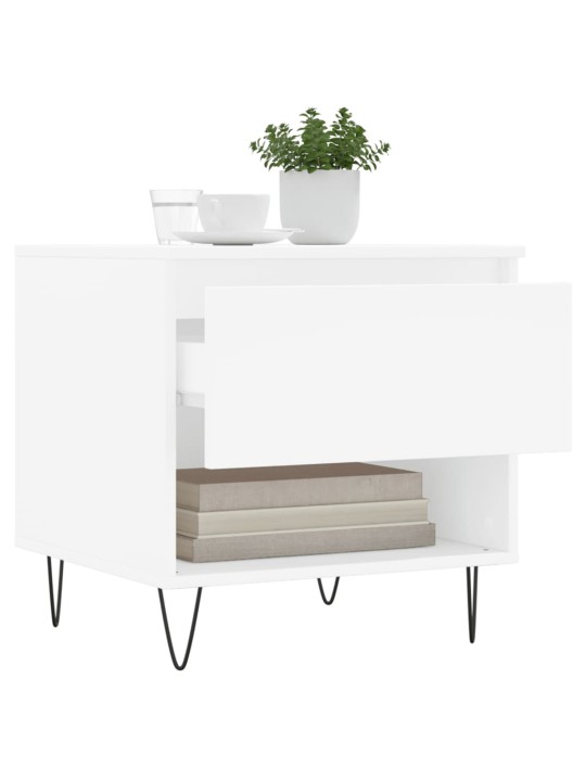 Konferenční stolky 2 ks bílé 50 x 46 x 50 cm kompozitní dřevo