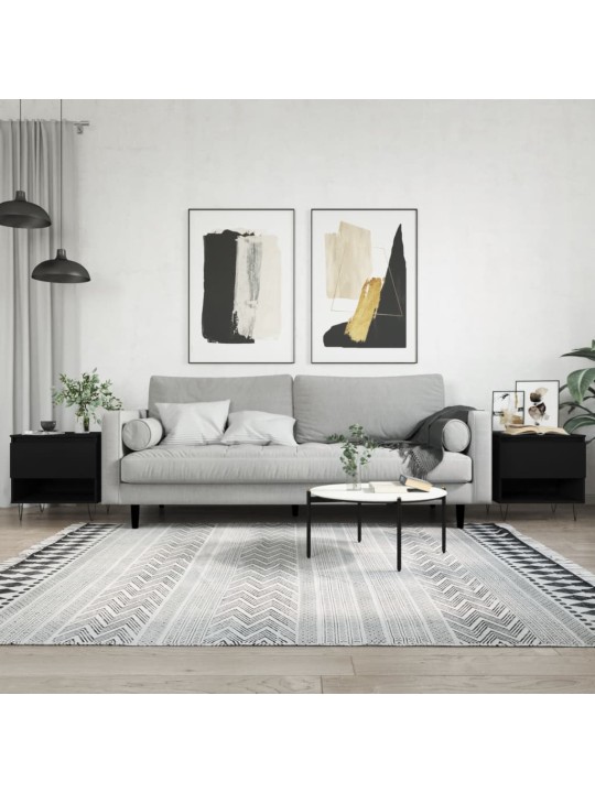 Konferenční stolky 2 ks černé 50 x 46 x 50 cm kompozitní dřevo