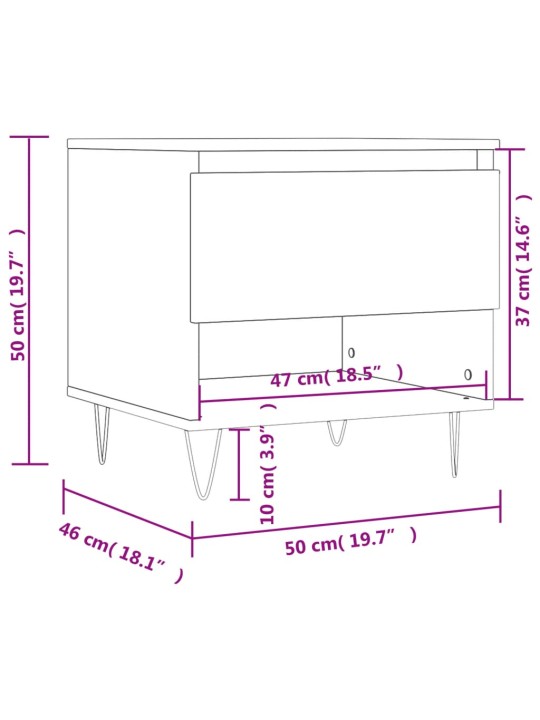 Konferenční stolky 2 ks lesklé bílé 50x46x50cm kompozitní dřevo