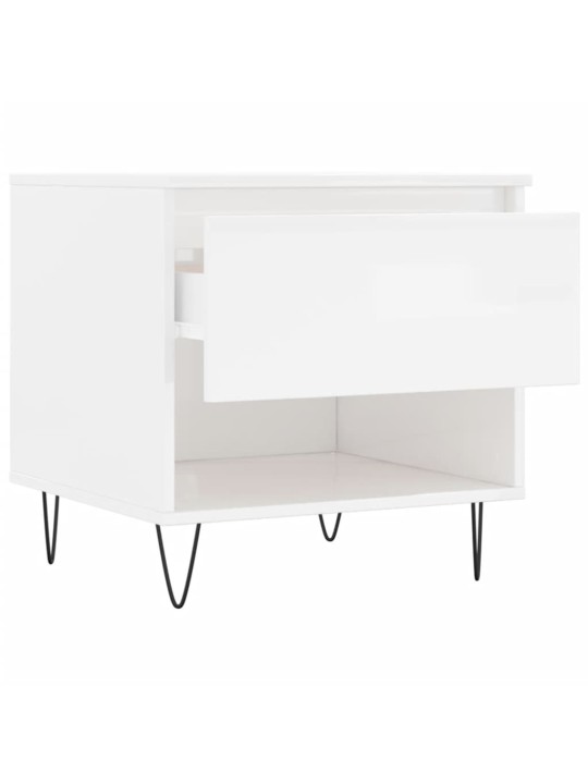 Konferenční stolky 2 ks lesklé bílé 50x46x50cm kompozitní dřevo
