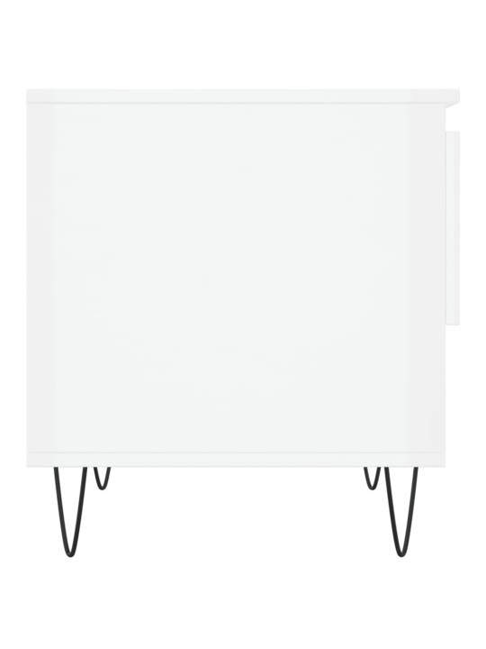 Konferenční stolky 2 ks lesklé bílé 50x46x50cm kompozitní dřevo