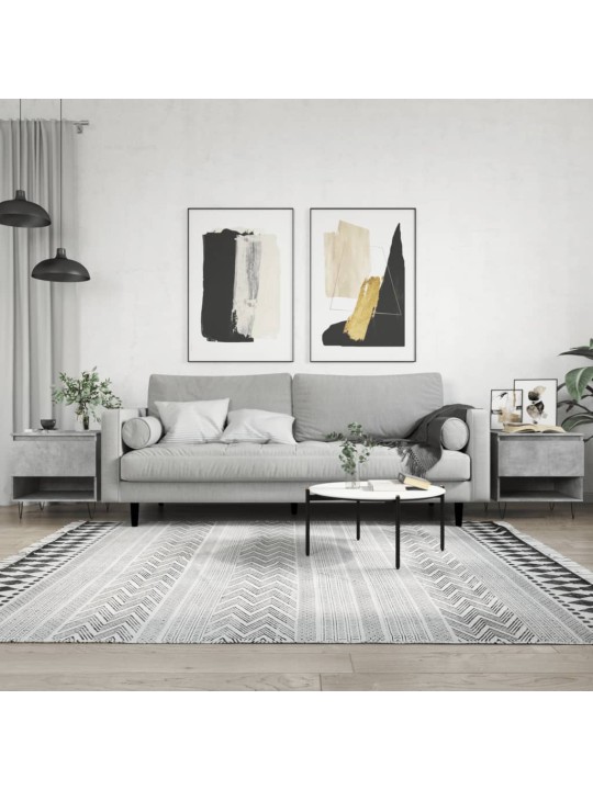 Konferenční stolky 2 ks betonově šedé 50 x 46 x 50 cm kompozit