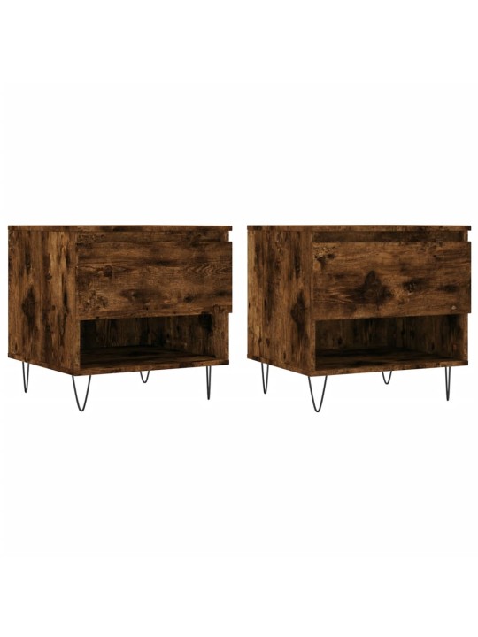 Konferenční stolky 2 ks kouřový dub 50x46x50cm kompozitní dřevo