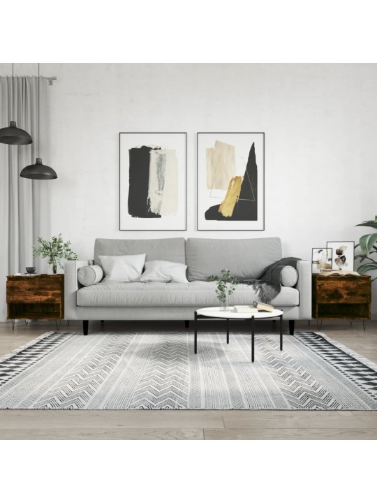 Konferenční stolky 2 ks kouřový dub 50x46x50cm kompozitní dřevo