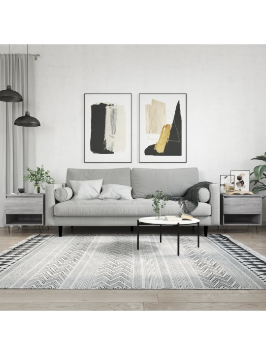 Konferenční stolky 2 ks šedé sonoma 50x46x50cm kompozitní dřevo
