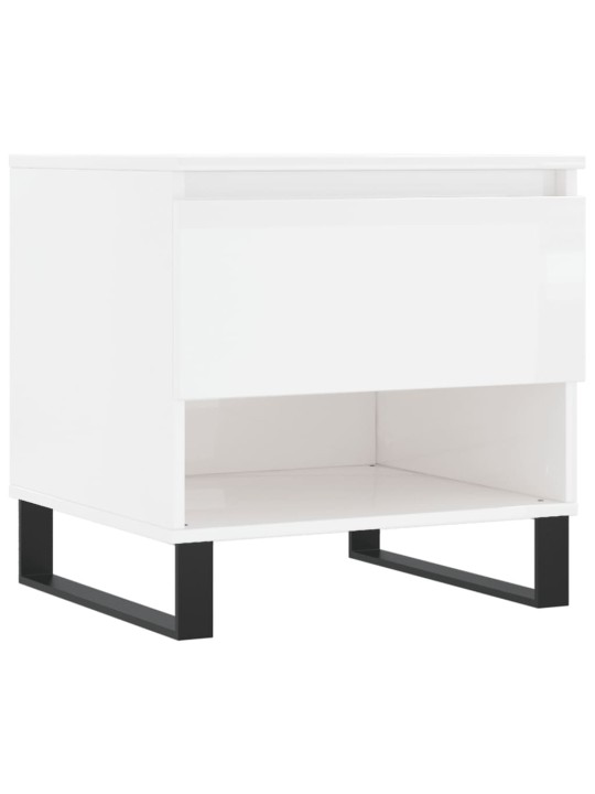 Konferenční stolky 2 ks lesklé bílé 50x46x50cm kompozitní dřevo