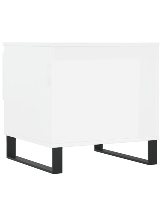 Konferenční stolky 2 ks lesklé bílé 50x46x50cm kompozitní dřevo