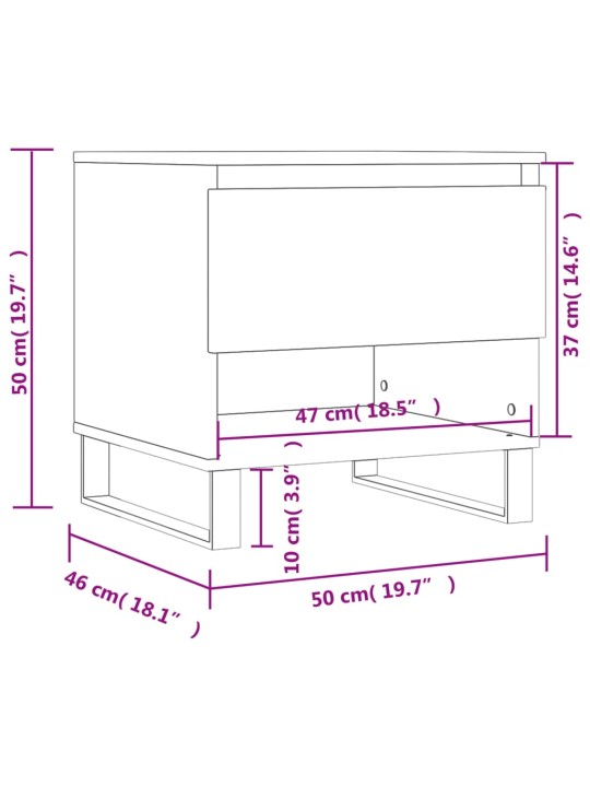 Konferenční stolek betonově šedý 50x46x50 cm kompozitní dřevo
