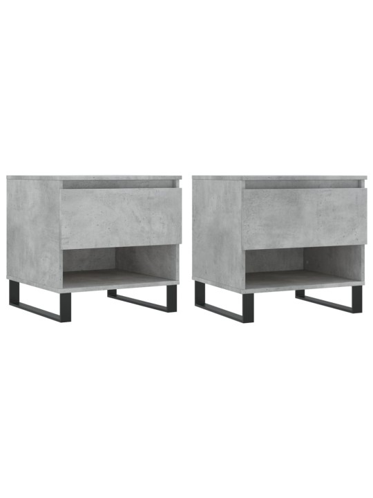 Konferenční stolky 2 ks betonově šedé 50 x 46 x 50 cm kompozit