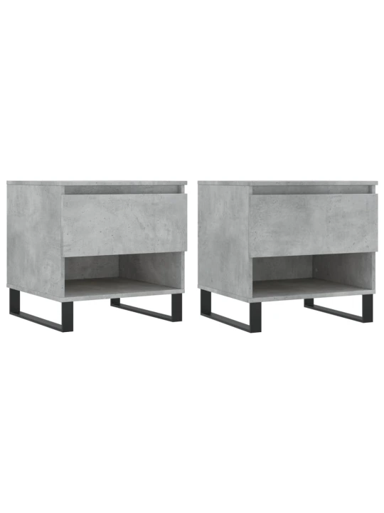 Konferenční stolky 2 ks betonově šedé 50 x 46 x 50 cm kompozit