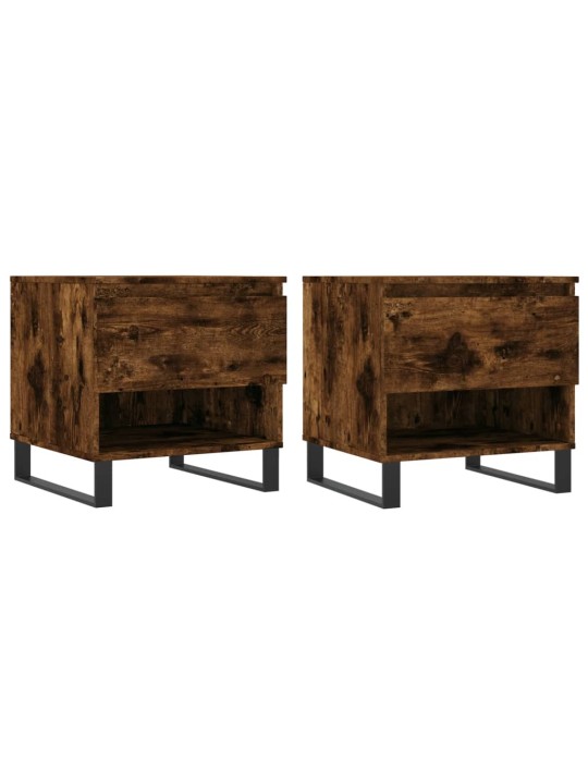 Konferenční stolky 2 ks kouřový dub 50x46x50cm kompozitní dřevo