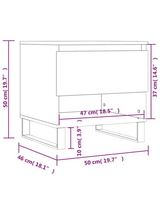 Konferenční stolky 2 ks kouřový dub 50x46x50cm kompozitní dřevo