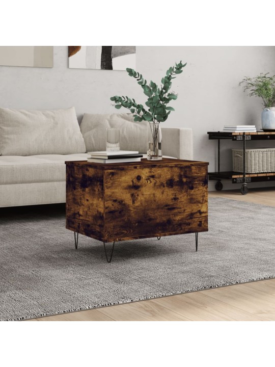 Konferenční stolek kouřový dub 60x44,5x45 cm kompozitní dřevo