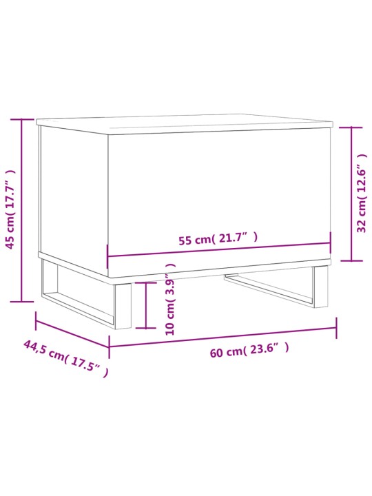 Konferenční stolek dub sonoma 60x44,5x45 cm kompozitní dřevo