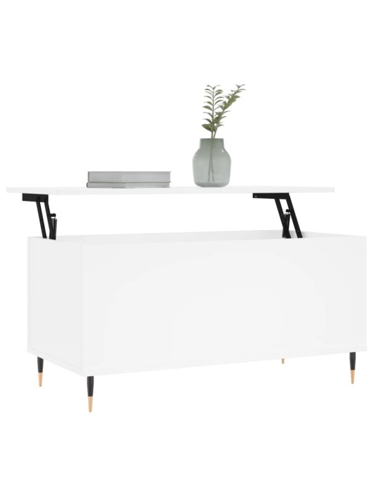 Konferenční stolek bílý 90 x 44,5 x 45 cm kompozitní dřevo