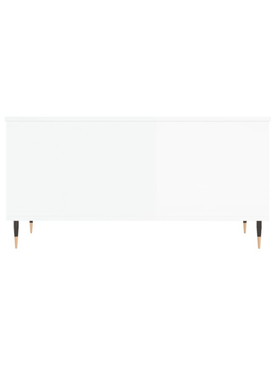 Konferenční stolek lesklý bílý 90x44,5x45 cm kompozitní dřevo