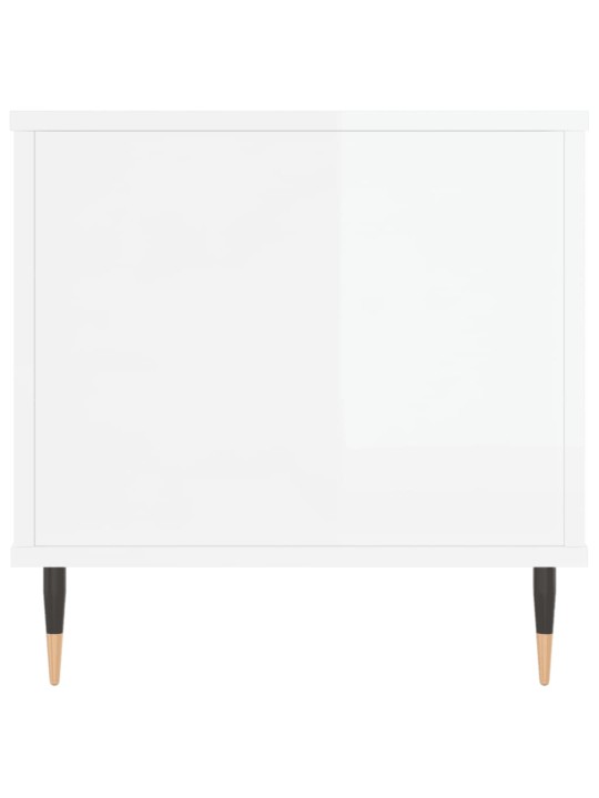 Konferenční stolek lesklý bílý 90x44,5x45 cm kompozitní dřevo