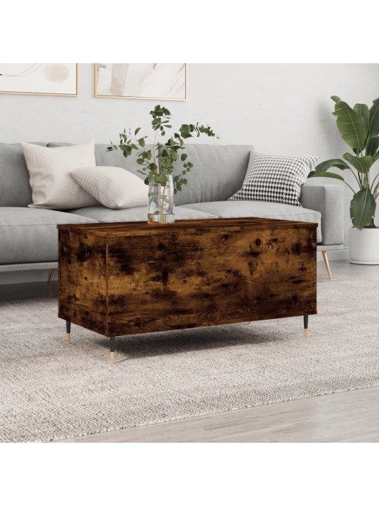 Konferenční stolek kouřový dub 90x44,5x45 cm kompozitní dřevo