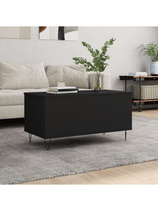 Konferenční stolek černý 90 x 44,5 x 45 cm kompozitní dřevo