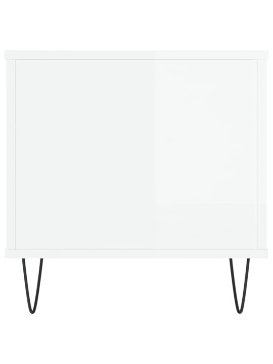 Konferenční stolek lesklý bílý 90x44,5x45 cm kompozitní dřevo
