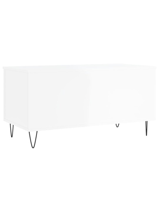 Konferenční stolek lesklý bílý 90x44,5x45 cm kompozitní dřevo