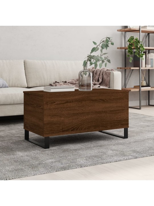 Konferenční stolek hnědý dub 90 x 44,5 x 45 cm kompozitní dřevo