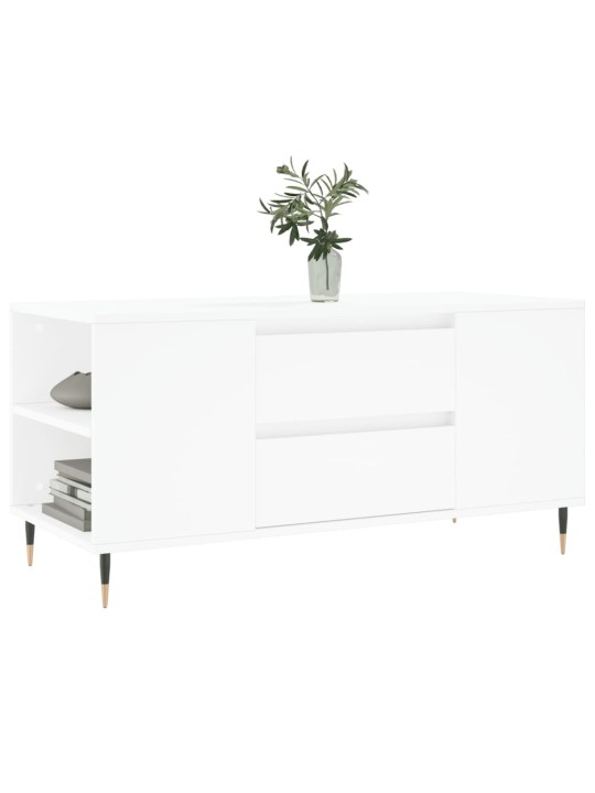 Konferenční stolek bílý 102 x 44,5 x 50 cm kompozitní dřevo
