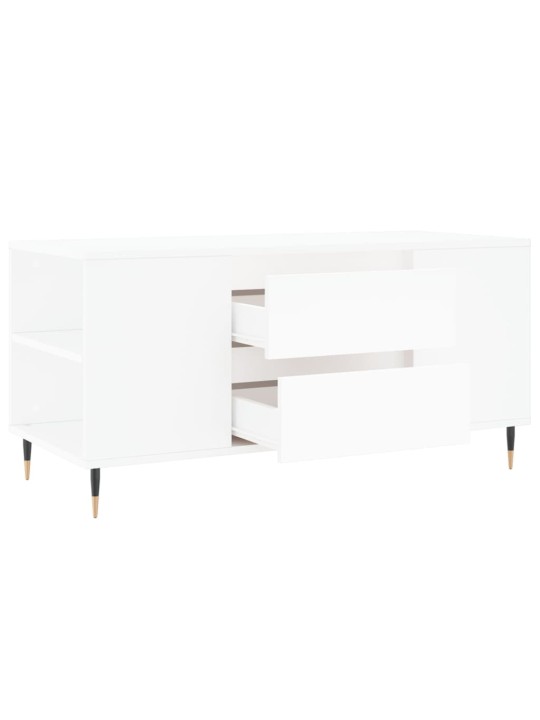 Konferenční stolek bílý 102 x 44,5 x 50 cm kompozitní dřevo